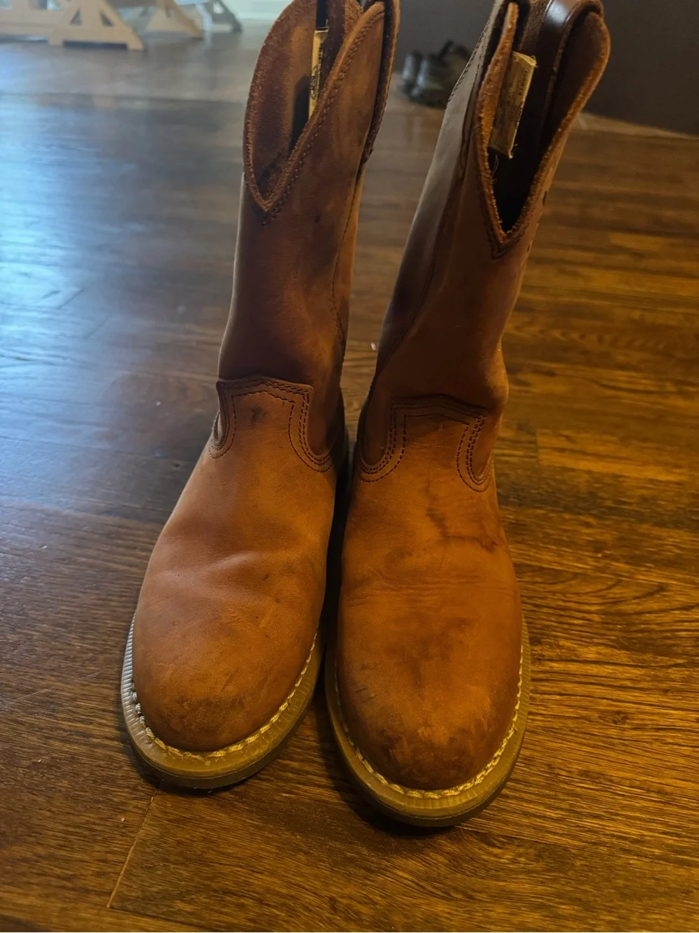Georgia Boot Farm Ranch Brown Leather Cowboy Boots